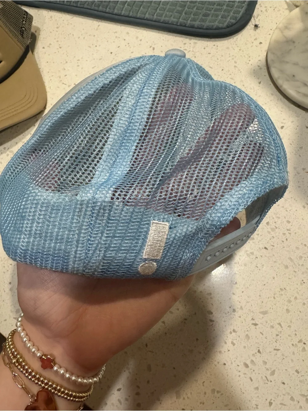 Daily Drills Kids' Pale Blue Patch Trucker Hat